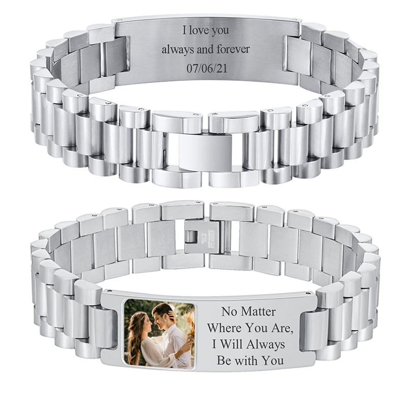 Jewelry Watches For Men - Bracelet de montre avec texte d'image