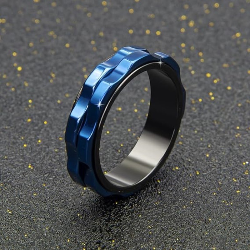Titanium Steel Ring - Bague rotative anti-stress pour homme en