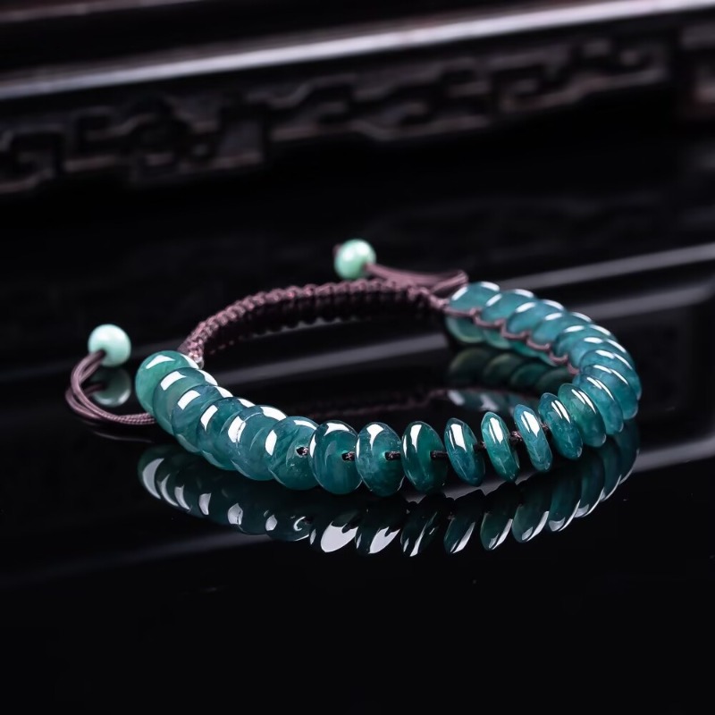 Jewelry & Watches Company - Bracelet de perles abacus en émeraude