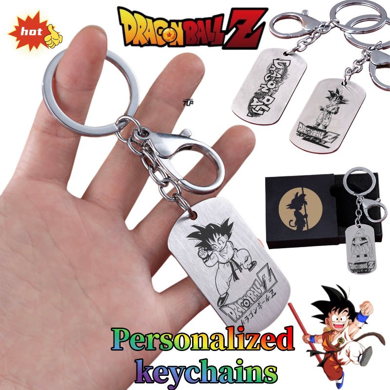 Titanium Steel Ring - Porte-clés Dragon Ball, dessin animé mignon