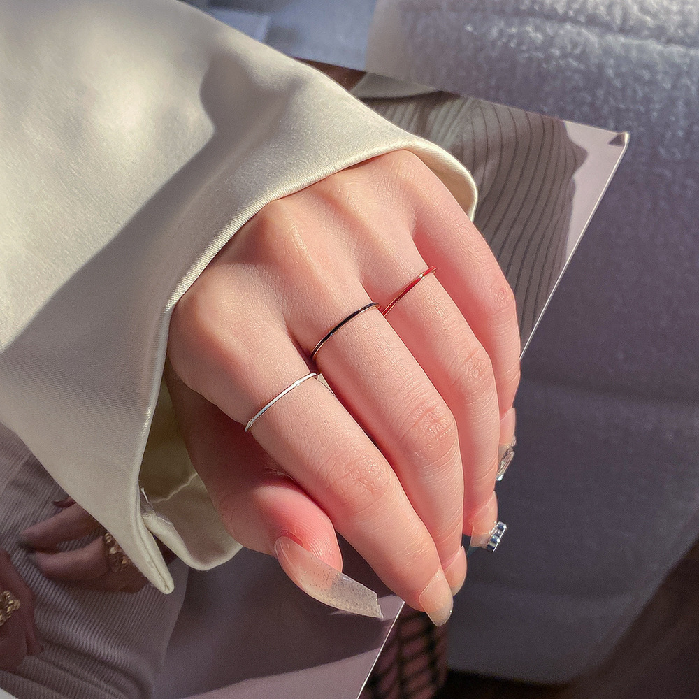 Titanium Steel Ring - Bague fine en titane et acier
