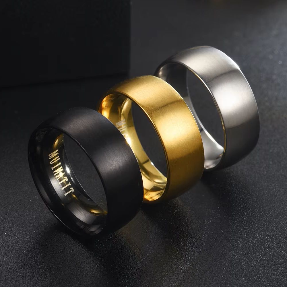 Titanium Steel Ring - Bague classique en titane noir mat
