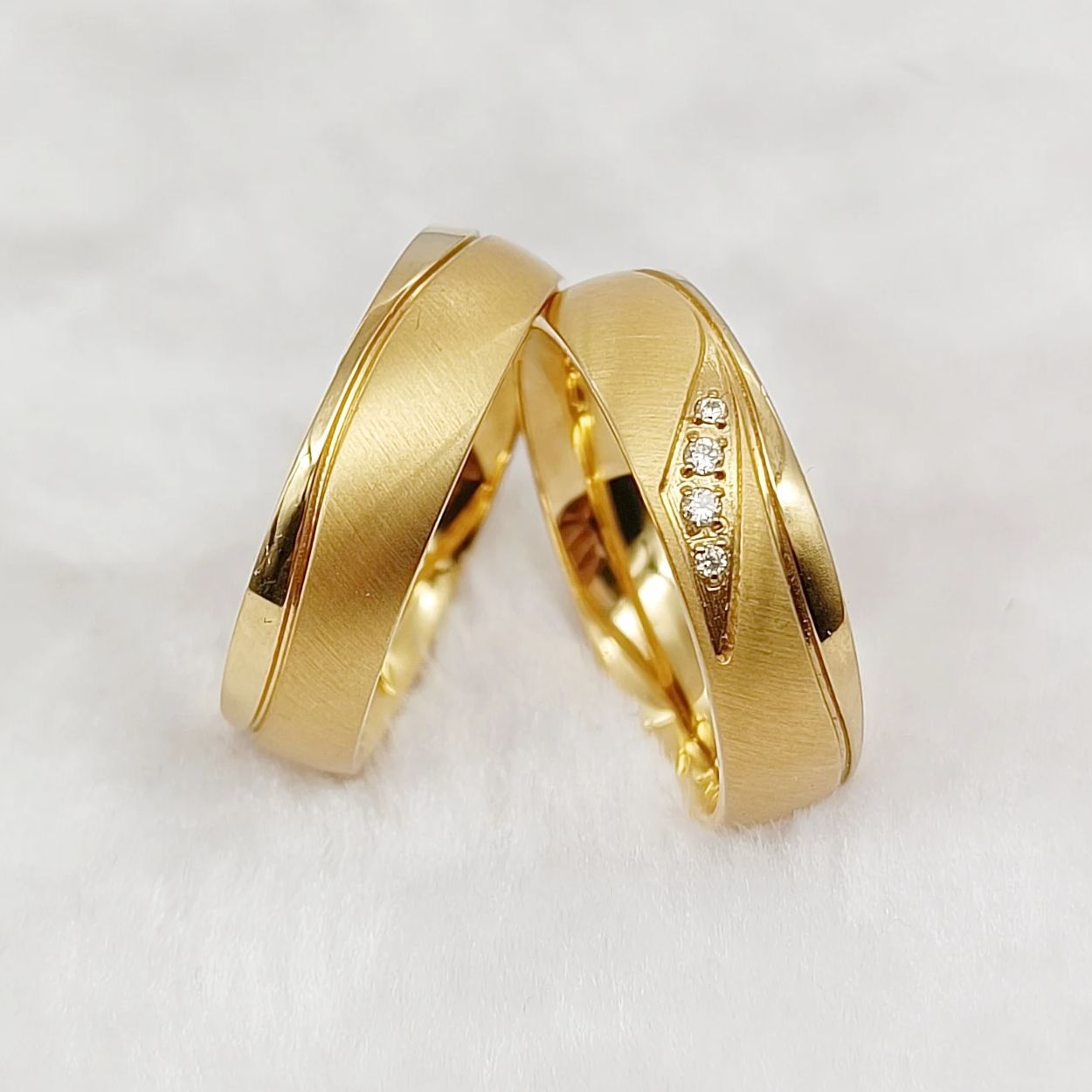 Titanium Steel Ring - Mode occidentale 24k plaqué or en