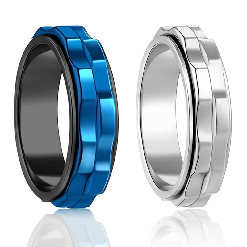 Bague rotative anti-stress pou - Titanium Steel Ring avis et prix