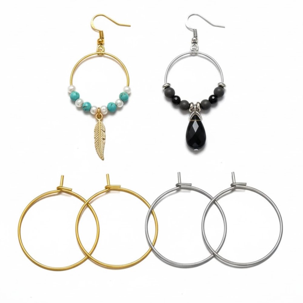 50 pièces de cerceaux d'oreill - Hoop Earrings avis et prix