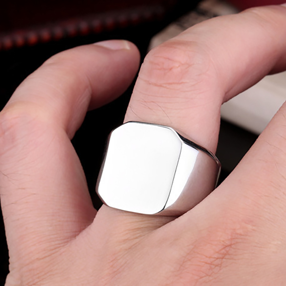 Oral alière carrée de grande l - Titanium Steel Ring avis et prix