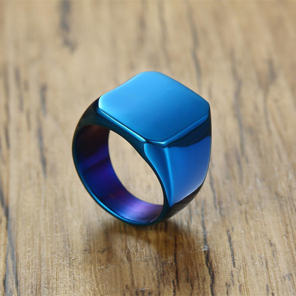 Oral alière carrée de grande l - Titanium Steel Ring avis et prix