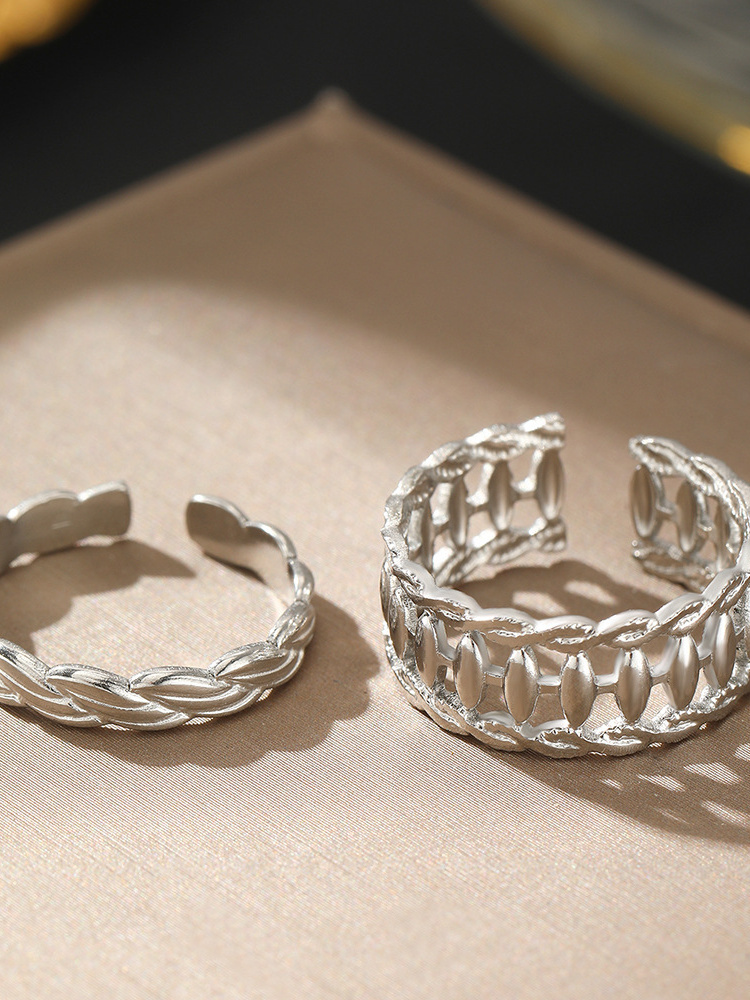 Bague ouverte en acier titane  - Titanium Steel Ring avis et prix