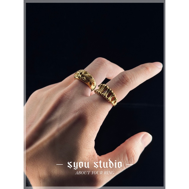Bague Iris Dorée, Bijou Gothiq - Titanium Steel Ring avis et prix
