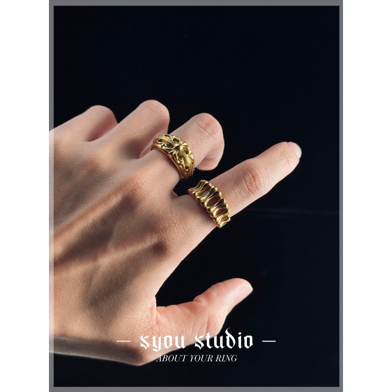 Bague Iris Dorée, Bijou Gothiq - Titanium Steel Ring avis et prix