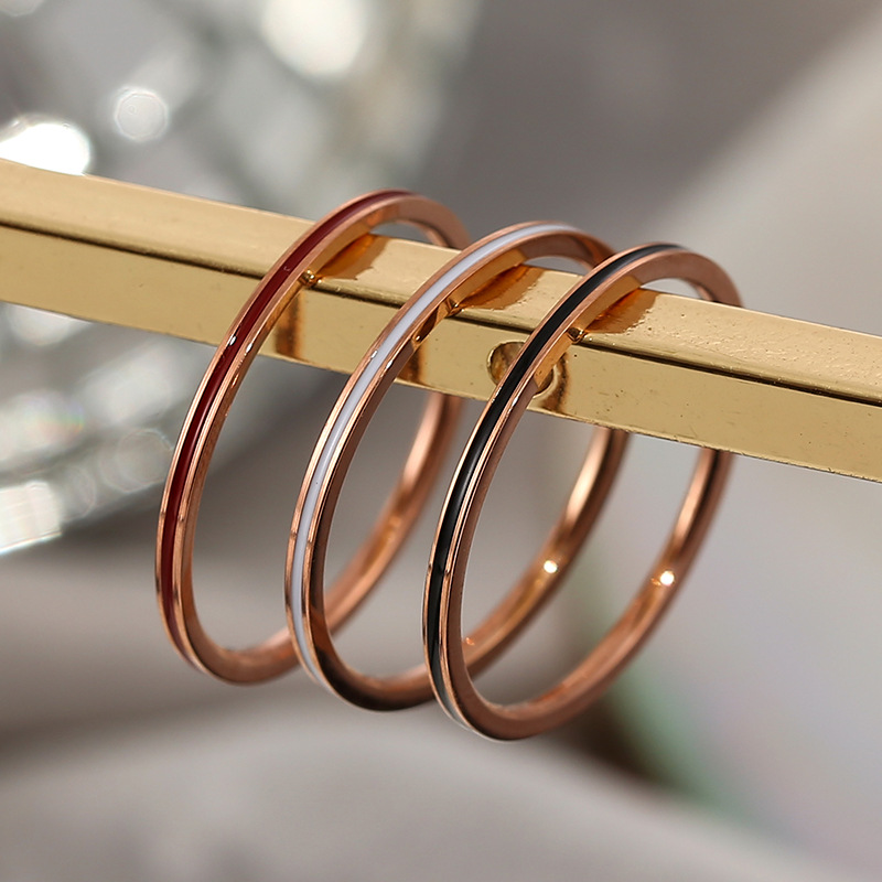 Bague fine en titane et acier  - Titanium Steel Ring avis et prix