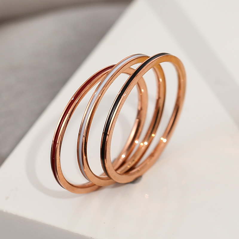 Bague fine en titane et acier  - Titanium Steel Ring avis et prix