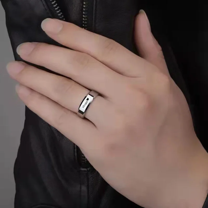 Bagues Personnalisées Gravées  - Titanium Steel Ring avis et prix