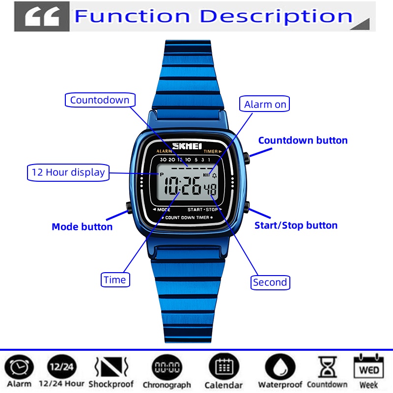 Skmei – montre numérique de lu - Jewelry Bracelet Watches avis et prix