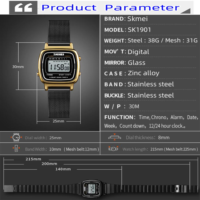 Skmei – montre numérique de lu - Jewelry Bracelet Watches avis et prix